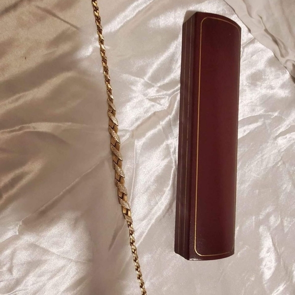 10 kt White and yellow Gold necklace - Picture 3 of 7